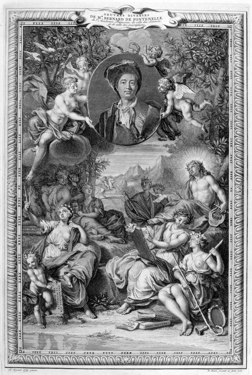 Bernard de Fontenelle, 1728-1729 tekijältä Bernard Picart