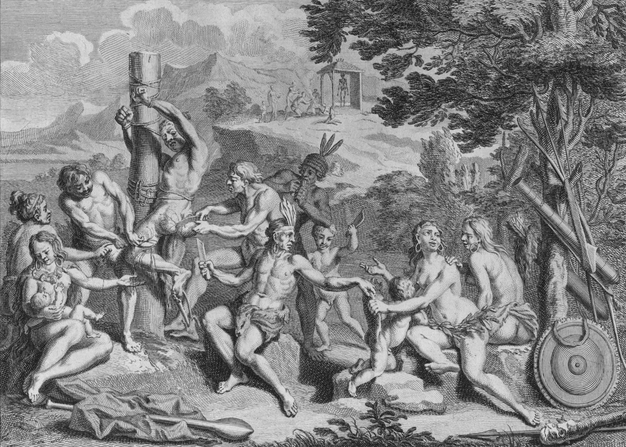 Antiiden uhraama vankeus, 1723. tekijältä Bernard Picart