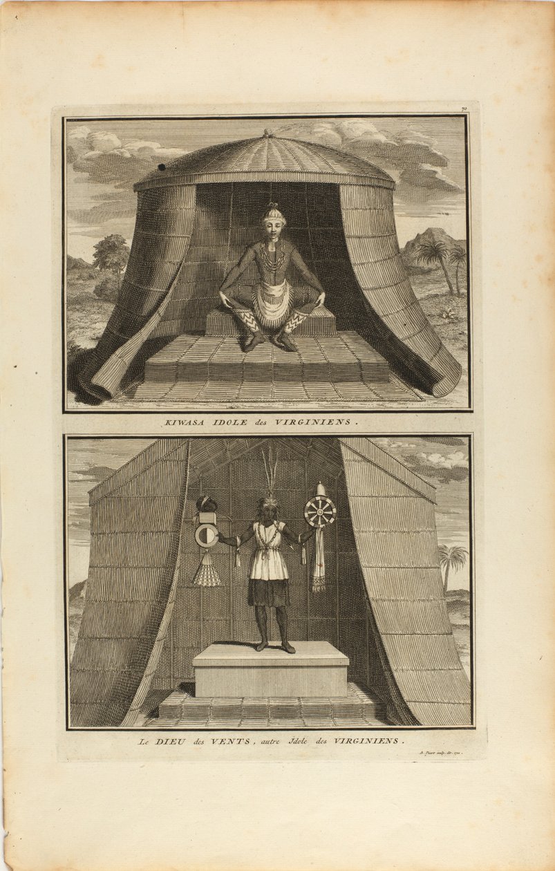 Kuvasa Idole Des Virginiens/Le Dieu Des Vents, Autre Jdote Des Virginiens (Kuvasa Idole Des Virginiens/Le Dieu Des Vents, Autre Jdote Des Virginiens) tekijältä Bernard Picart