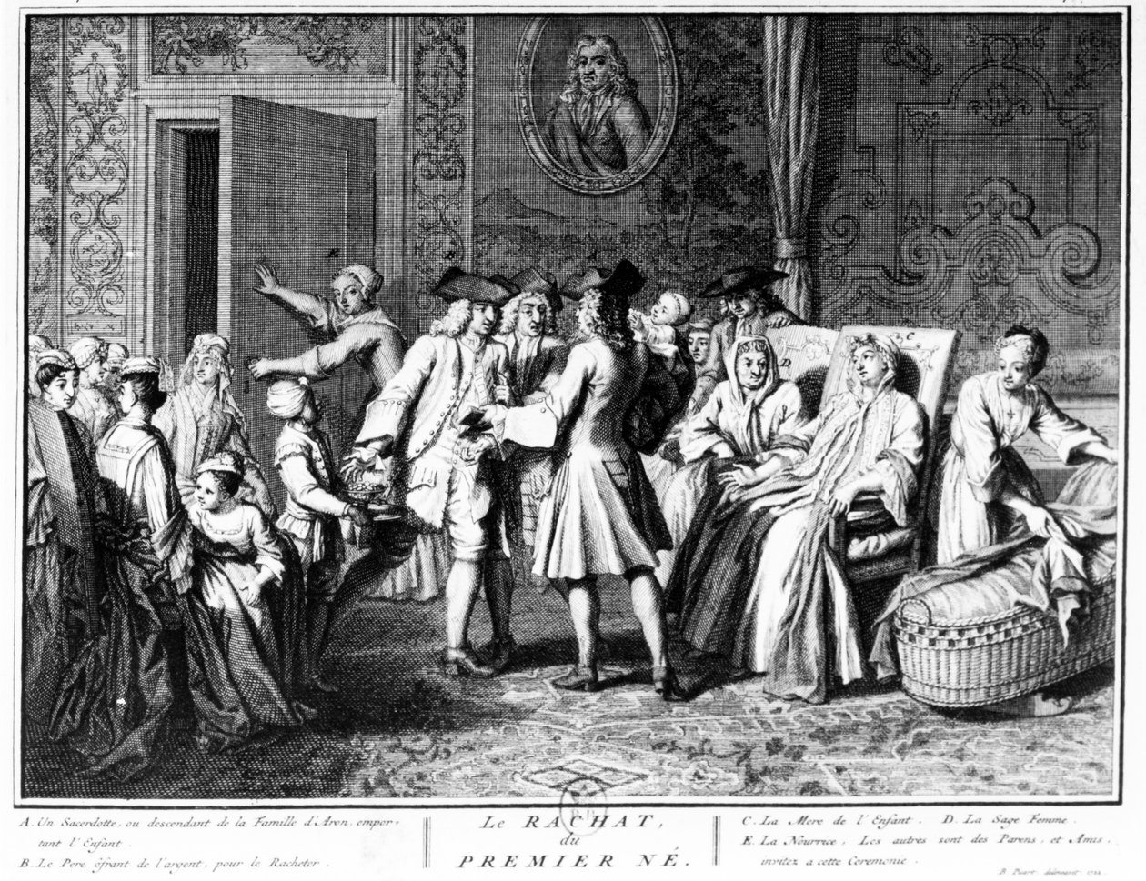 Esikoisen pojan lunastus, 1725 tekijältä Bernard Picart