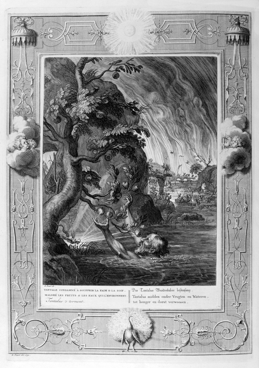 Tantalus-piina, 1733 tekijältä Bernard Picart