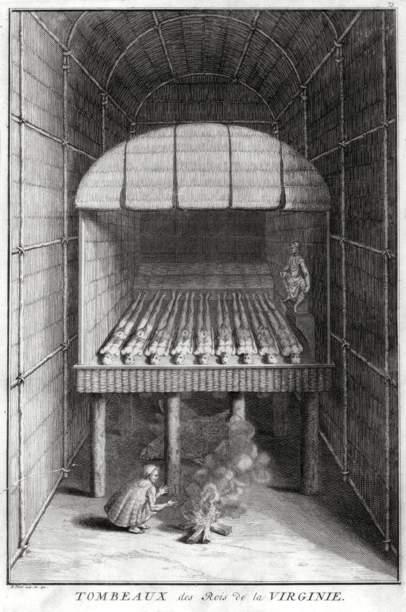 Virginian kuningasten haudat, c1734 tekijältä Bernard Picart