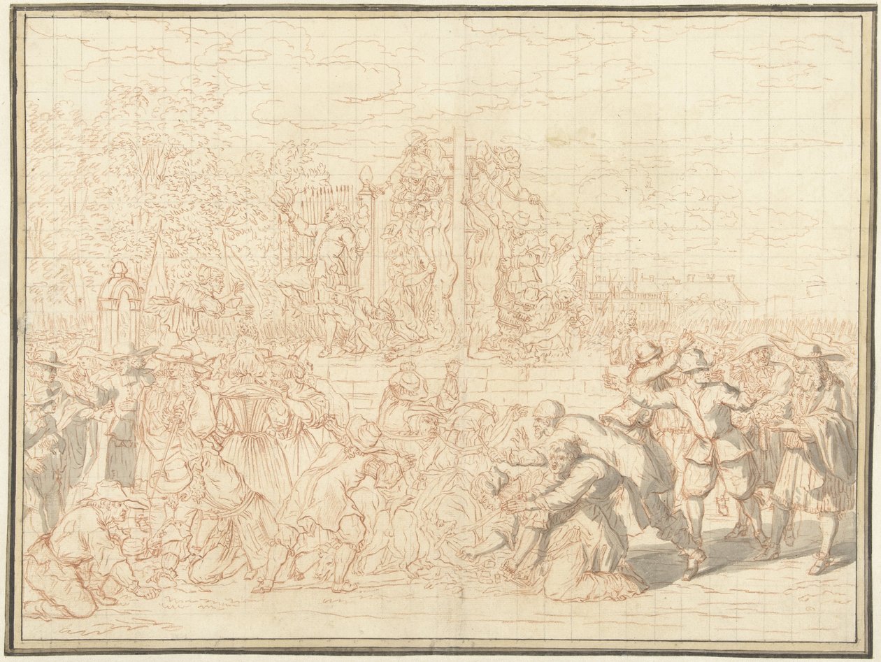 De Witt Brothersin ruumiiden silpominen, 1672 tekijältä Bernard Picart