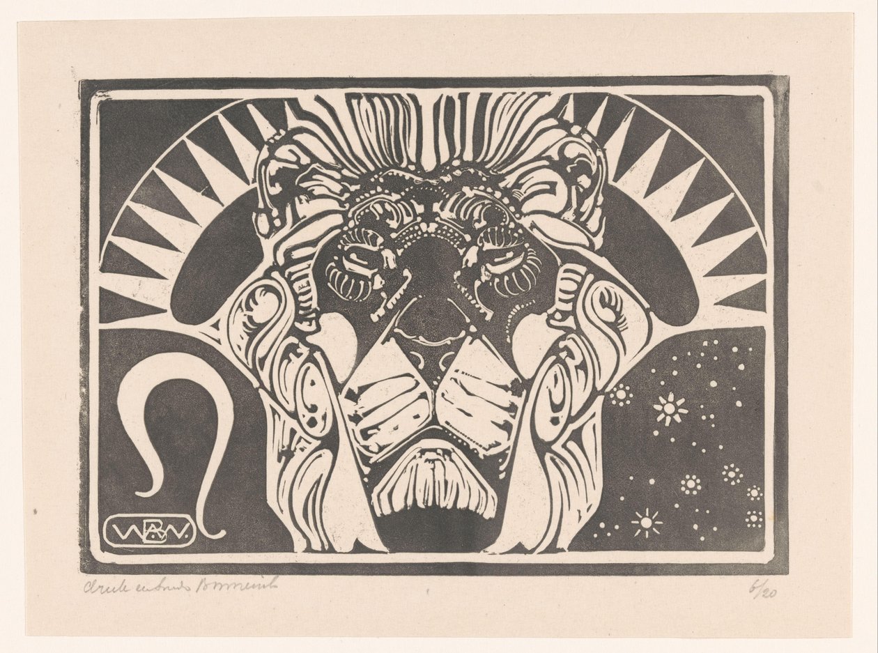 Leijonan pää Leo (alkuperäinen nimi) tekijältä Bernard Willem Wierink (signed by artist)