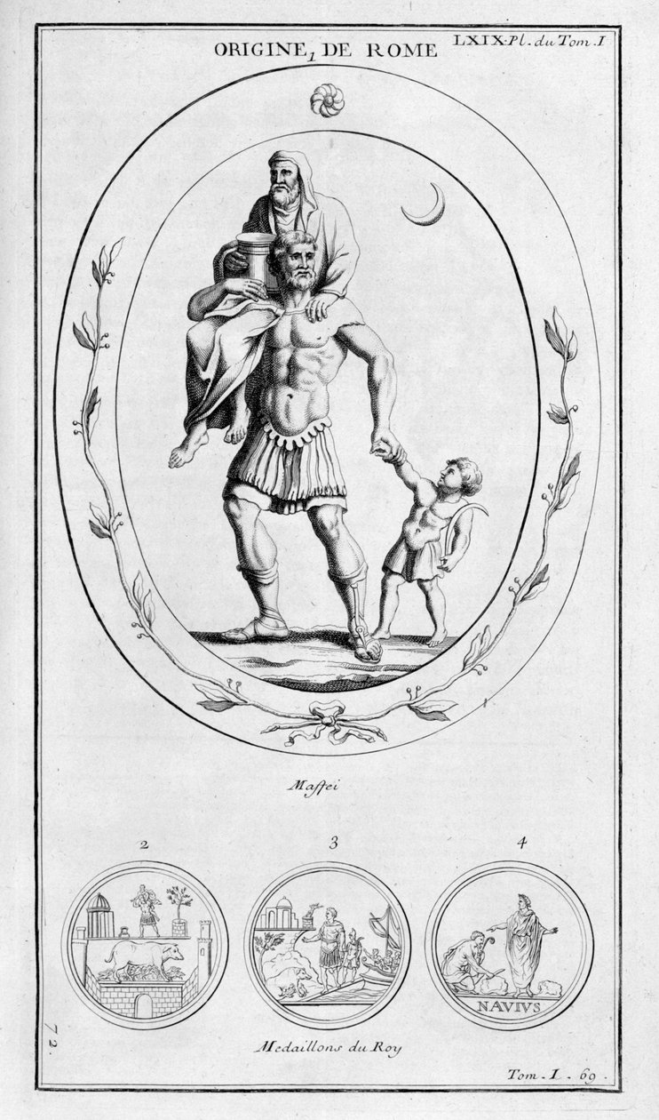 Rooman alkuperä, 1757 tekijältä Bernard de Montfaucon