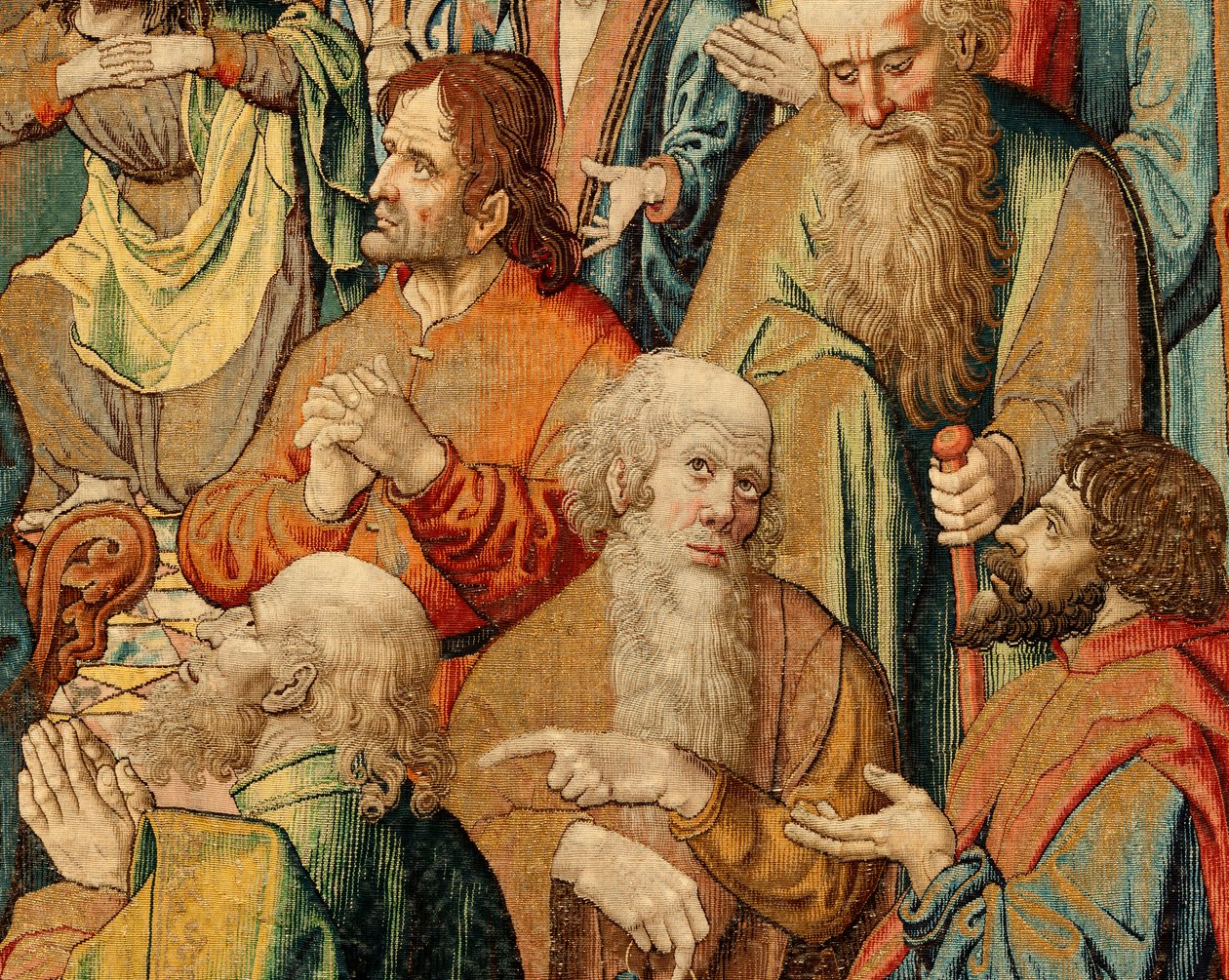 Flanderin kuvakudos. Jeesuksen kärsimys (Kristuksen kärsimys tai Herran helluntai). Kansallisperintö, l. 10005817. tekijältä Bernard van (after) Orley