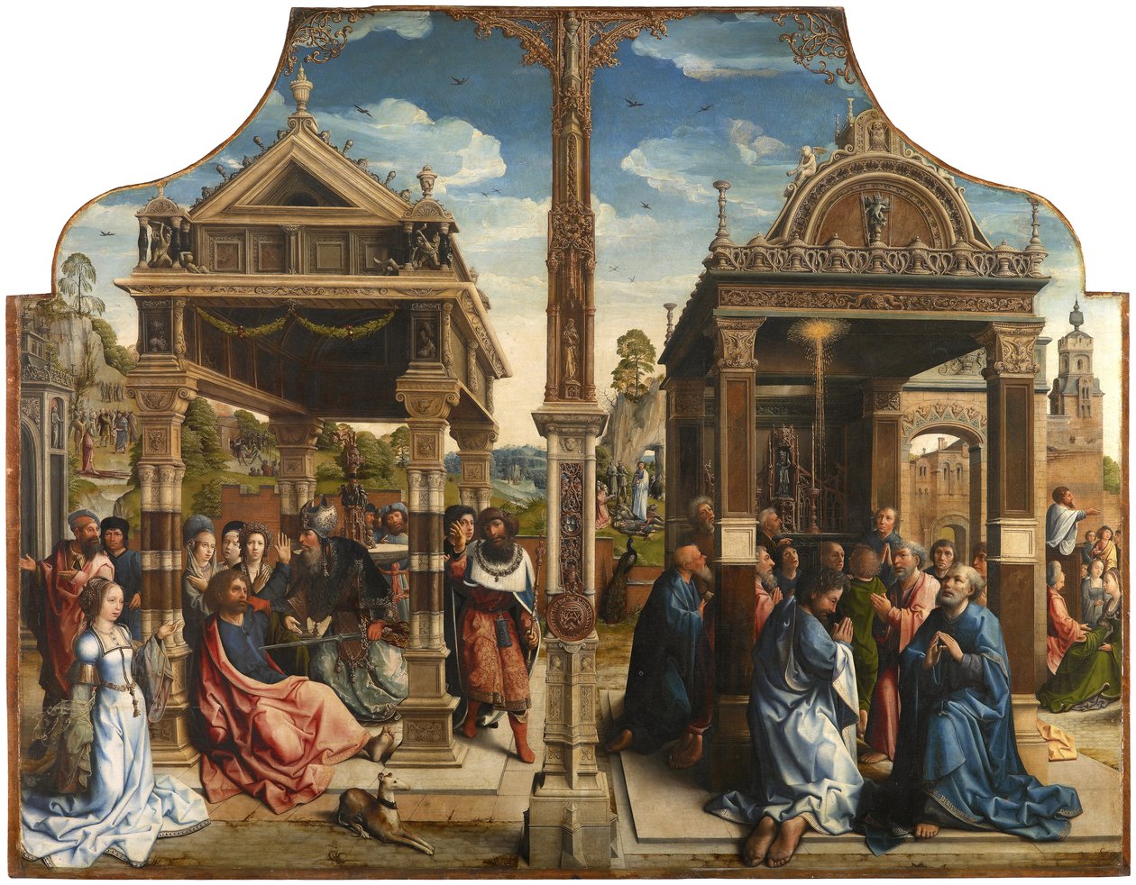 Pyhien Tuomaan ja Mattiaan alttaritaulu, n. 1510-1520 tekijältä Bernard van Orley