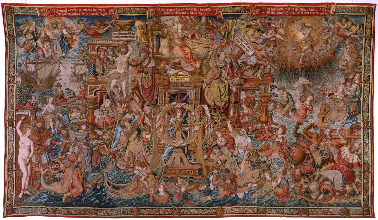 Flanderin kuvakudos. Sarja The Honours. Fortune, tie kunnianosoituksiin (La Fortuna, Camino de los Honores). Sarjan viides kuvakudos. Mallisarjakuvapiirtäjät Bernard van Orleyn ja Jan Gossaert de Mabusen piiristä. Valmistus Pieter van Aelst, Brusse tekijältä Bernard van Orley