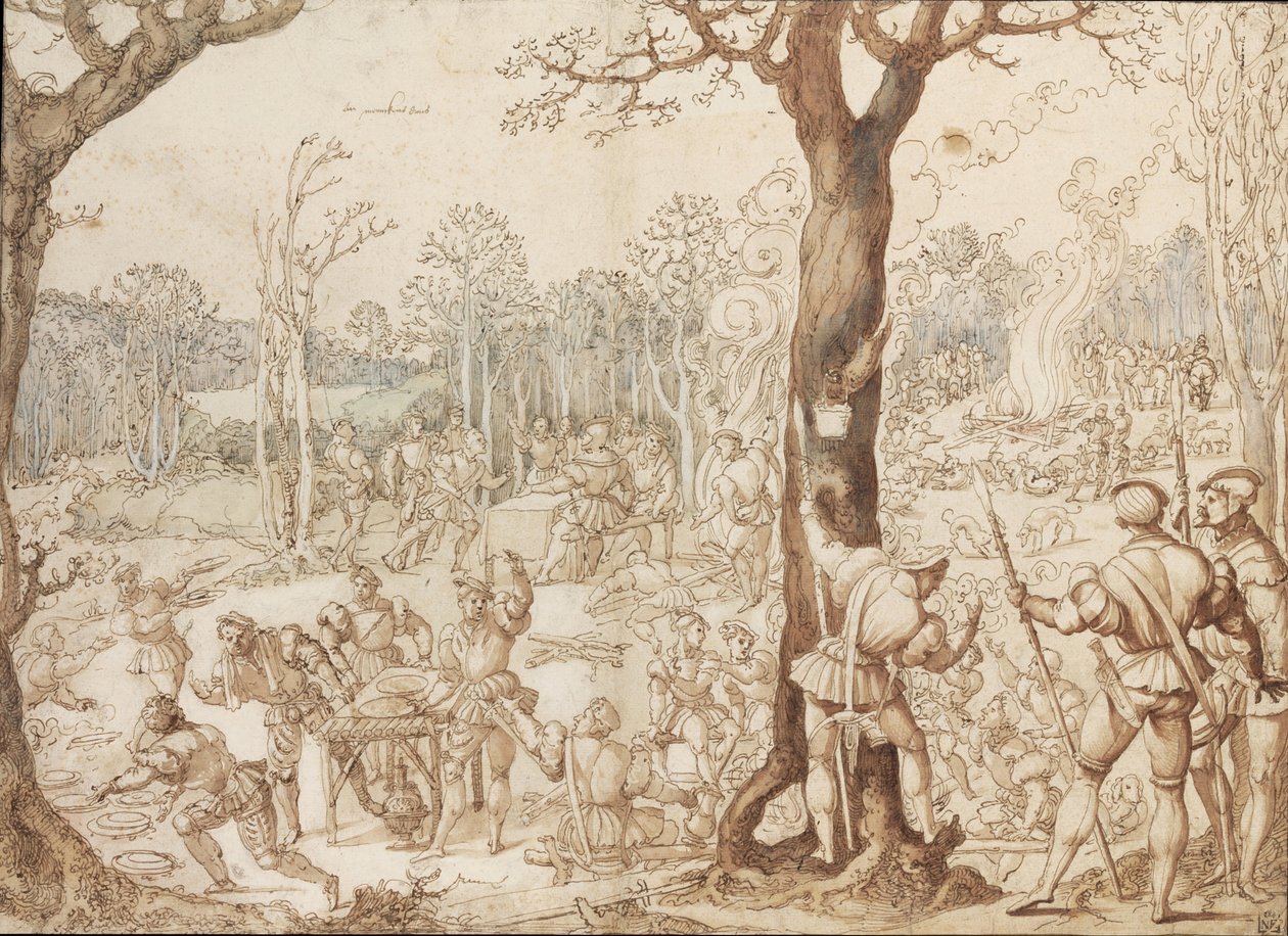 Pelin jakaminen, 1525-1535 tekijältä Bernard van Orley