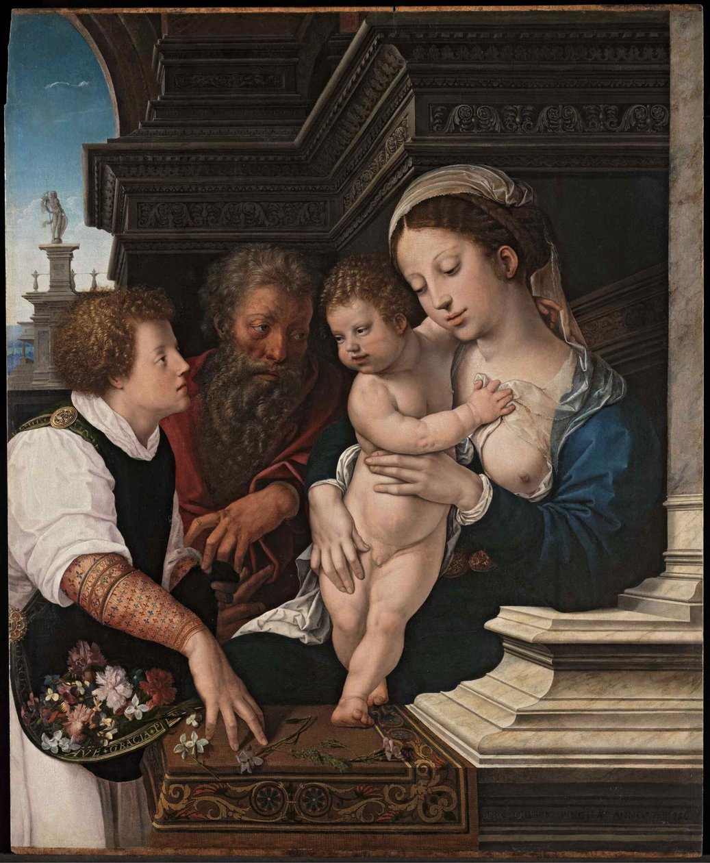 Pyhä perhe, noin 1521. tekijältä Bernard van Orley