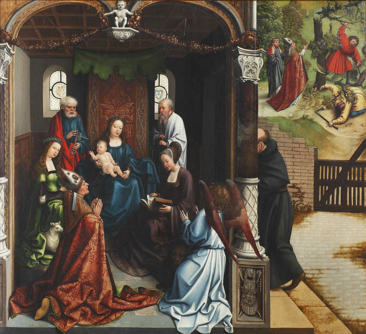 Pyhän Martinin palvoma Neitsyt ja lapsi, 1514. tekijältä Bernard van Orley
