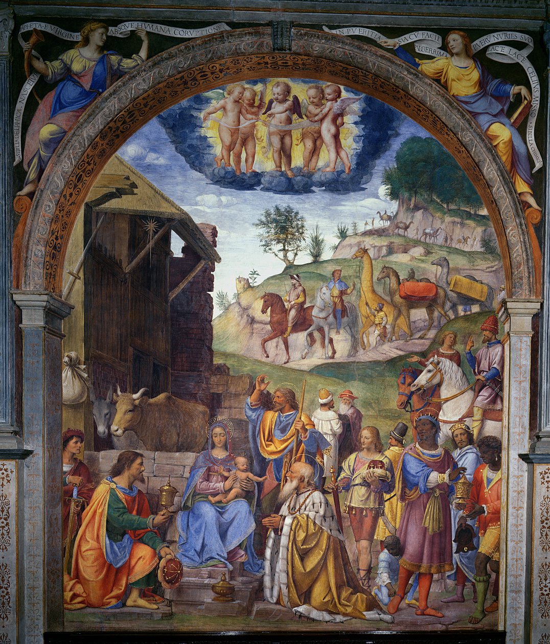 Maagien palvonta, 1525 tekijältä Bernardino Luini