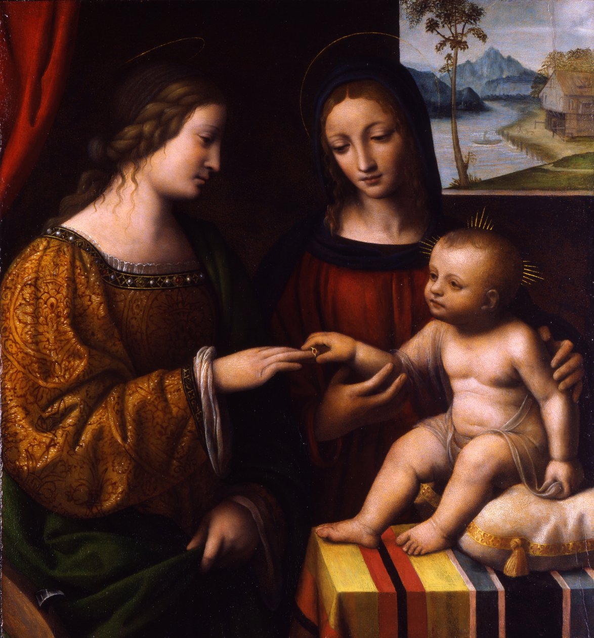 Pyhän Katariinan mystinen avioliitto tekijältä Bernardino Luini
