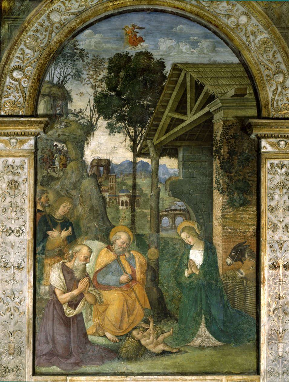 Syntymä, n. 1484-1492 tekijältä Bernardino di Betto Pinturicchio