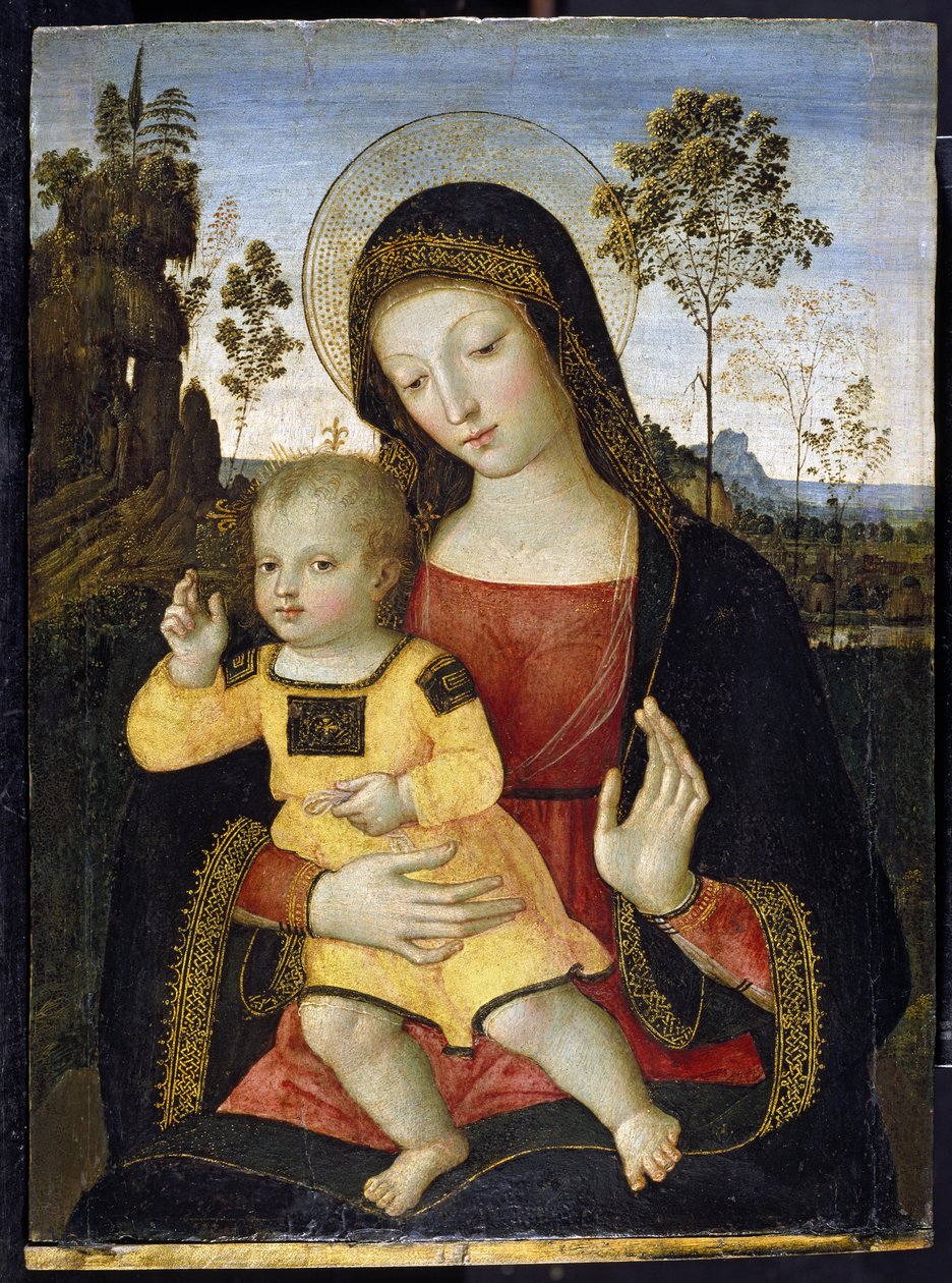Neitsyt ja lapsi, 1400-luku tekijältä Bernardino di Betto Pinturicchio