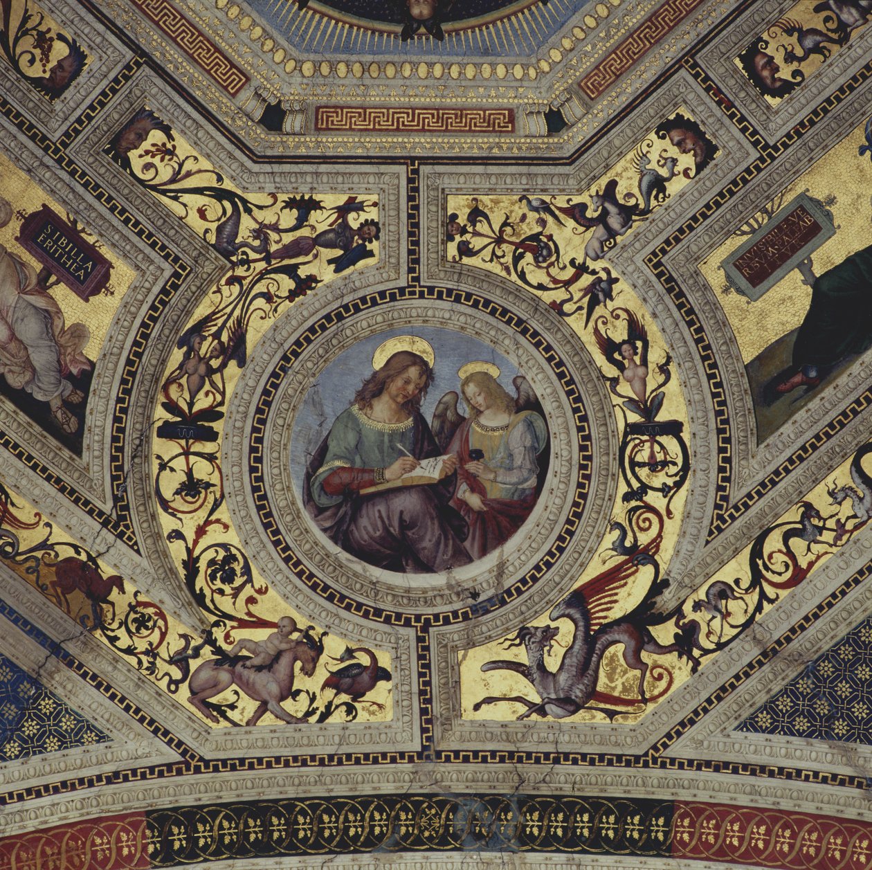 Presbyterian holvi, Santa Maria del Popolo, Rooma, n. 1484-1492 tekijältä Bernardino di Betto Pinturicchio