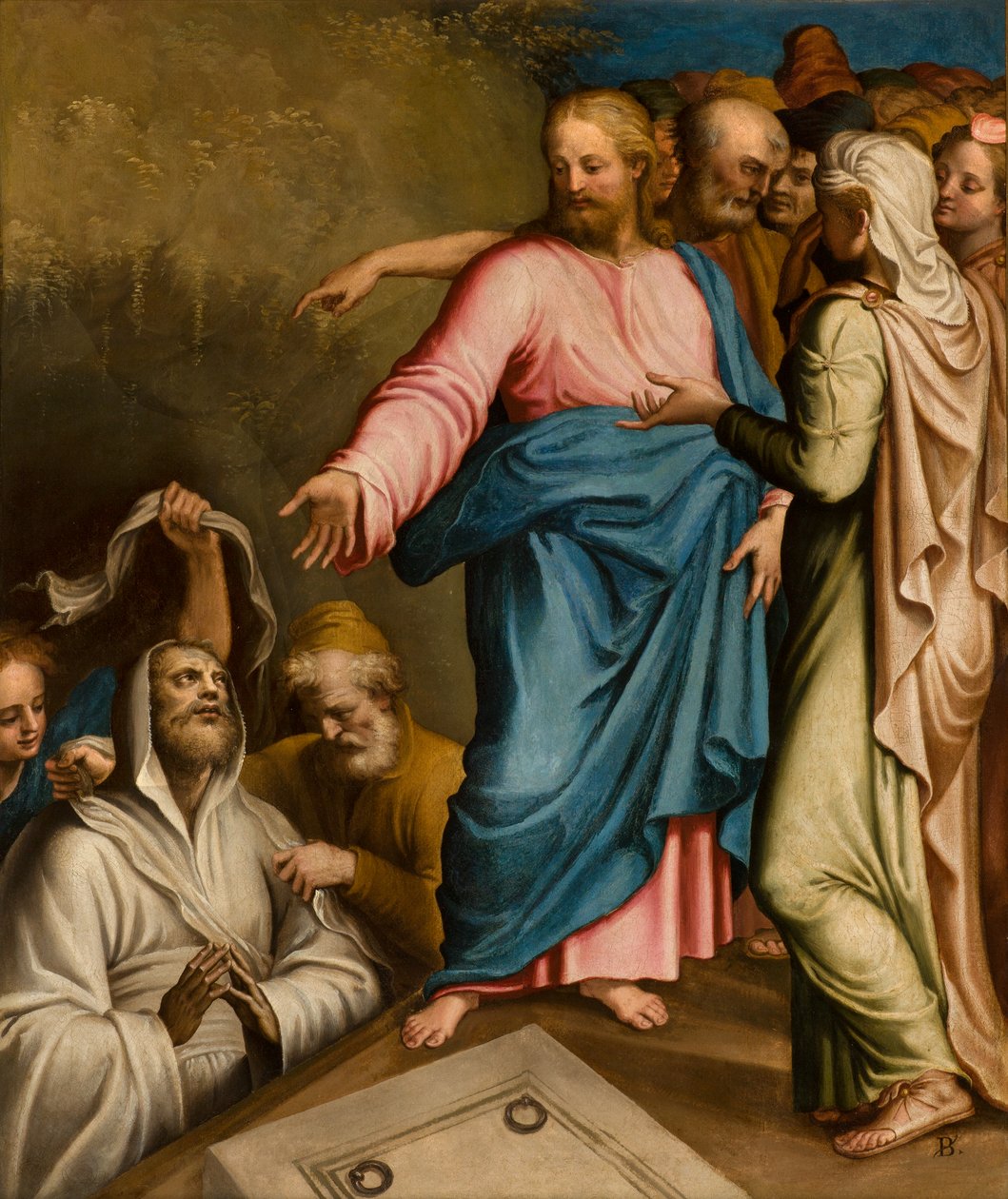 SS-sakramentin kappeli, ensimmäinen jänne eteläpuolella, Bernardino Campi, Jalan laventeli 1569 tekijältä Bernardino Campi