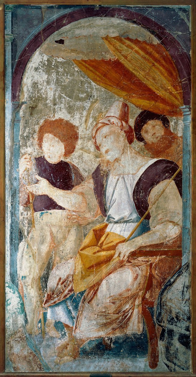 Italia, Varallo, Fragellation-maalauksen fragmentti tekijältä Bernardino Lanino