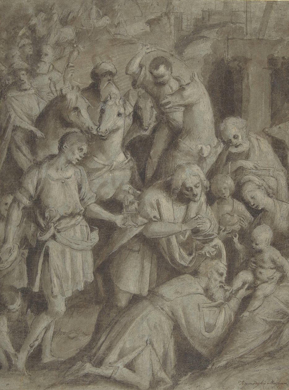 Maagien palvonta, 1553. tekijältä Bernardino Lanino