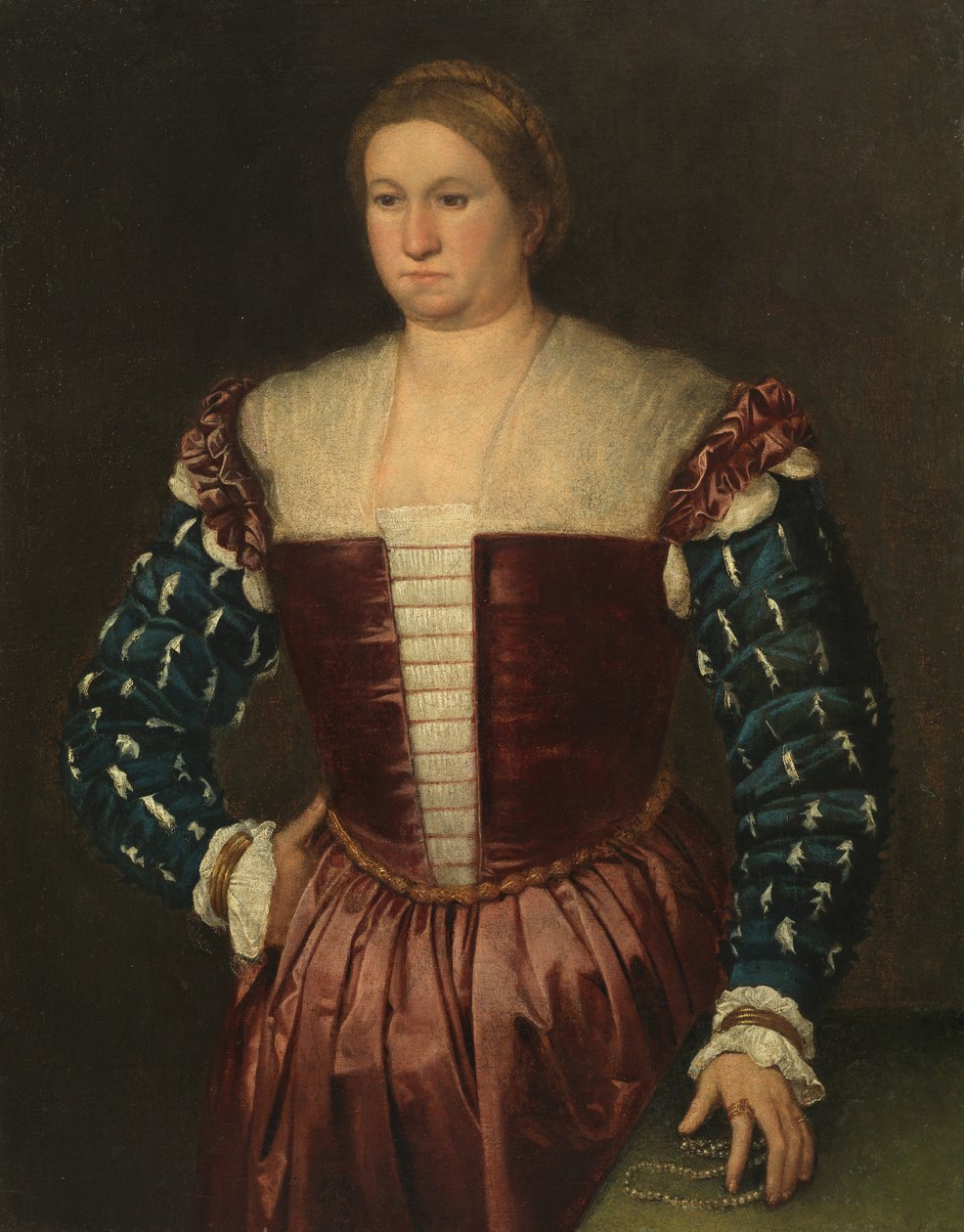 Naisen muotokuva, n. 1545-1550 tekijältä Bernardino Licinio