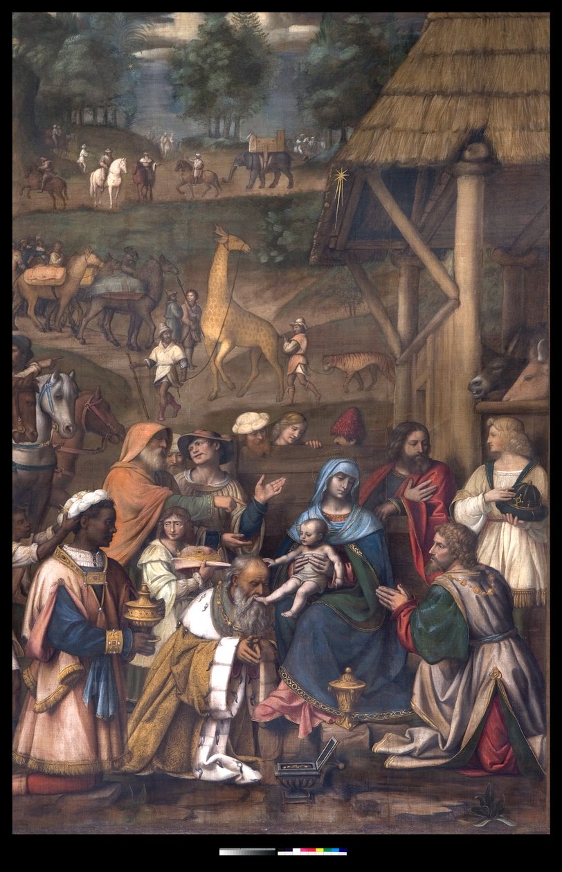 Maagien palvonta, 1513 tekijältä Bernardino Luini