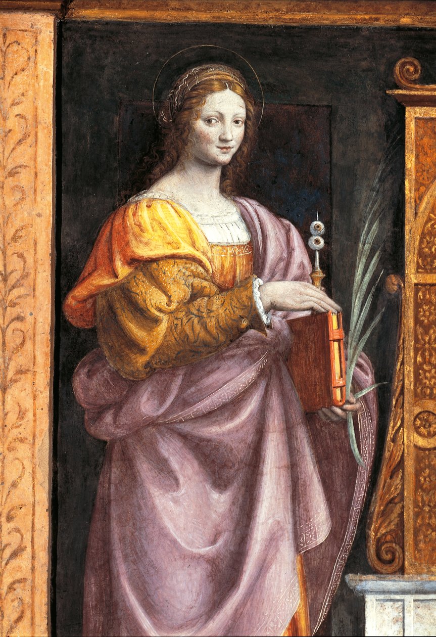 Italia, Milano, Pyhän Mauriuksen kirkko suuressa luostarissa, Saint Luciassa tekijältä Bernardino Luini