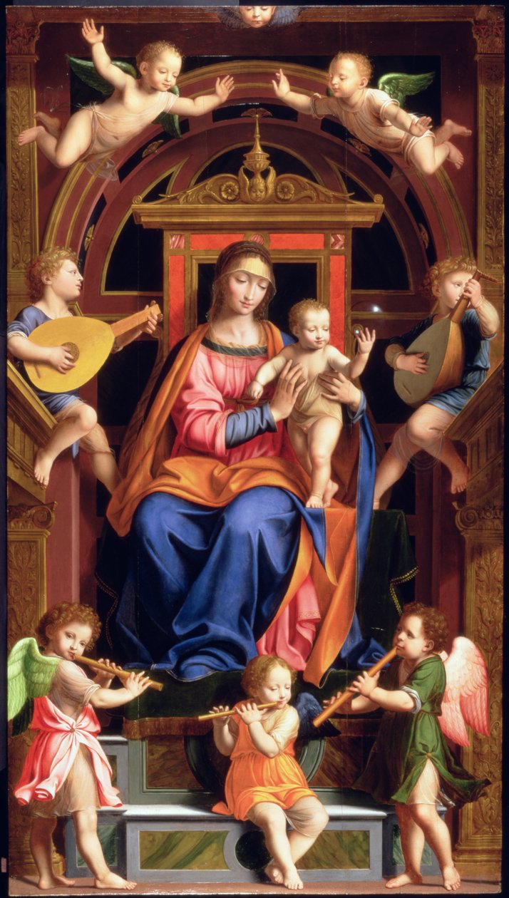 Huonekalut ja erilaiset esineet 1100- ja 1300-luvuilta tekijältä Bernardino Luini