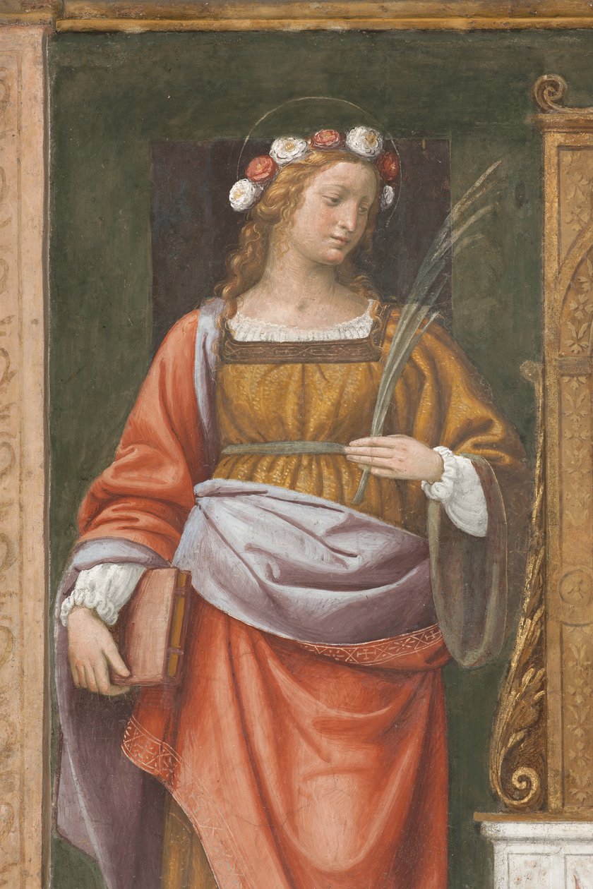 Saint Rose (fresko) (yksityiskohta numerosta 3497195) tekijältä Bernardino Luini