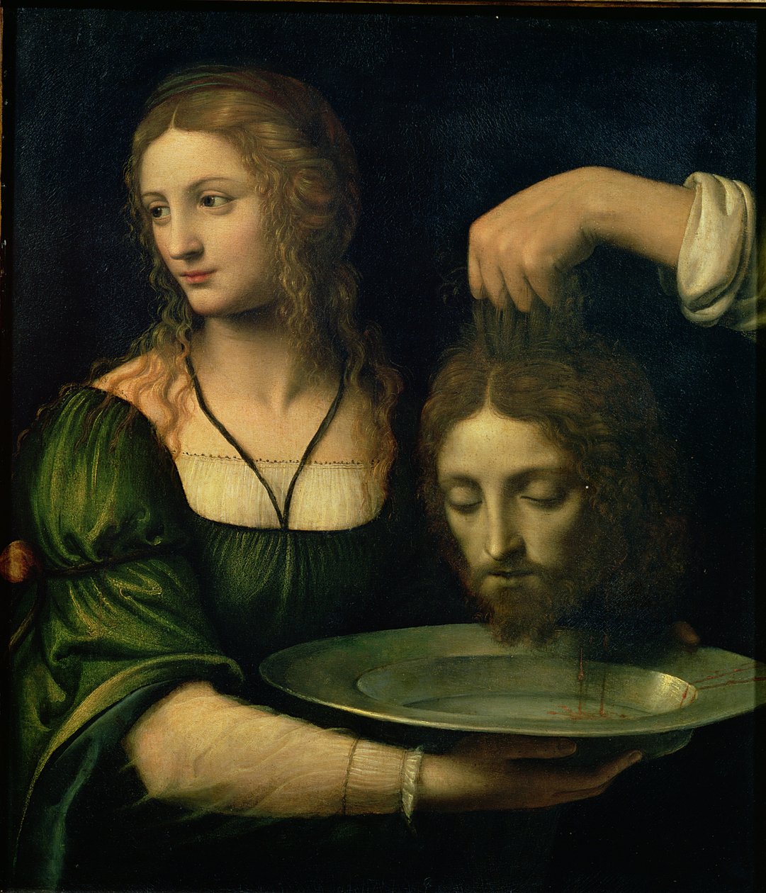 Salome Pyhän Johannes Kastajan pään kanssa tekijältä Bernardino Luini