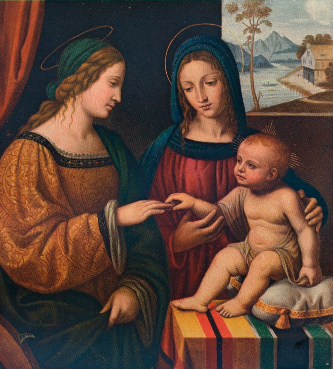 Pyhän Katariinan mystinen häät, c1520, 1911 tekijältä Bernardino Luini