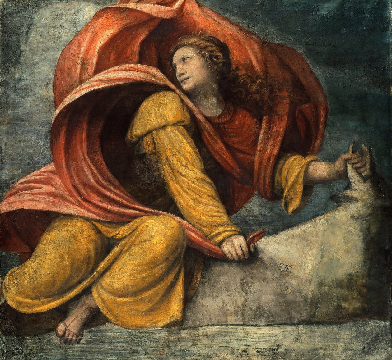 Europan raiskaus par Luini, Bernardino (n. 1480-1532), - Fresko tekijältä Bernardino Luini