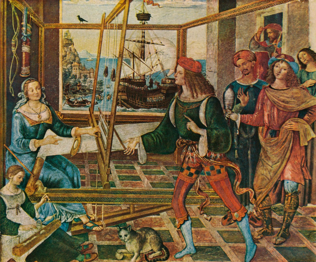 "Penelope kosijoiden kanssa", 1509, 1909 tekijältä Bernardino Pinturicchio