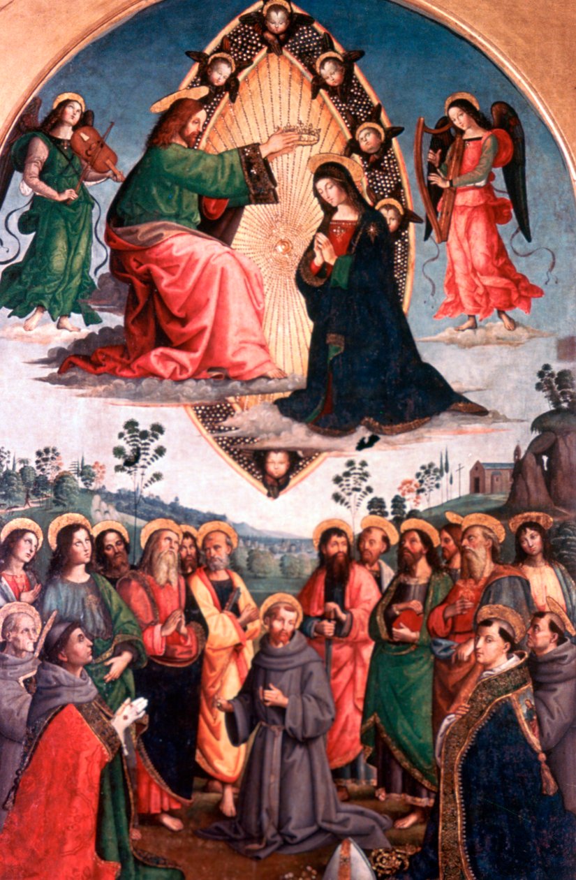 "Neitsyen kruunaus", c1503 tekijältä Bernardino Pinturicchio