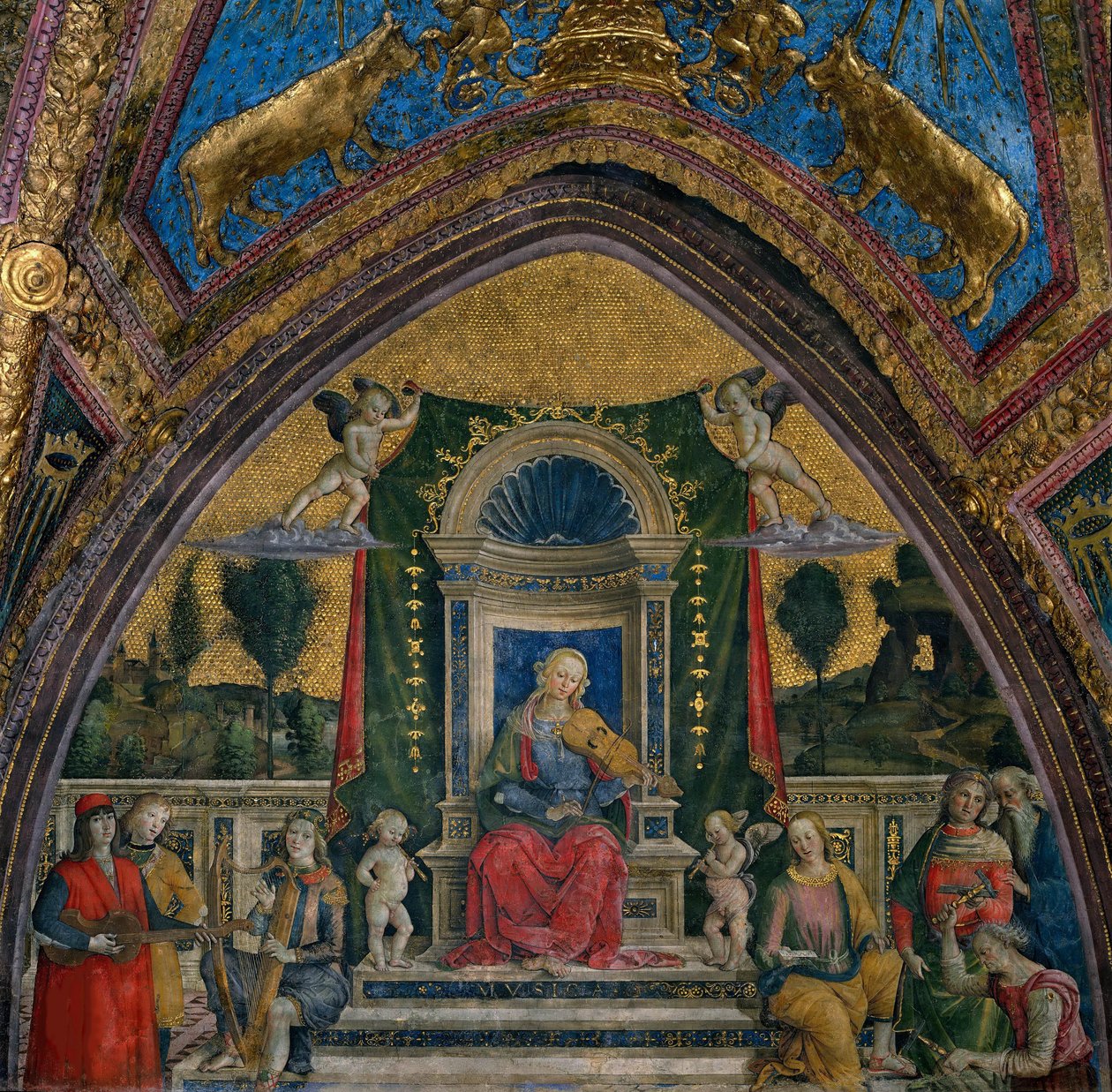 Musiikki, 1492-1494. tekijältä Bernardino Pinturicchio