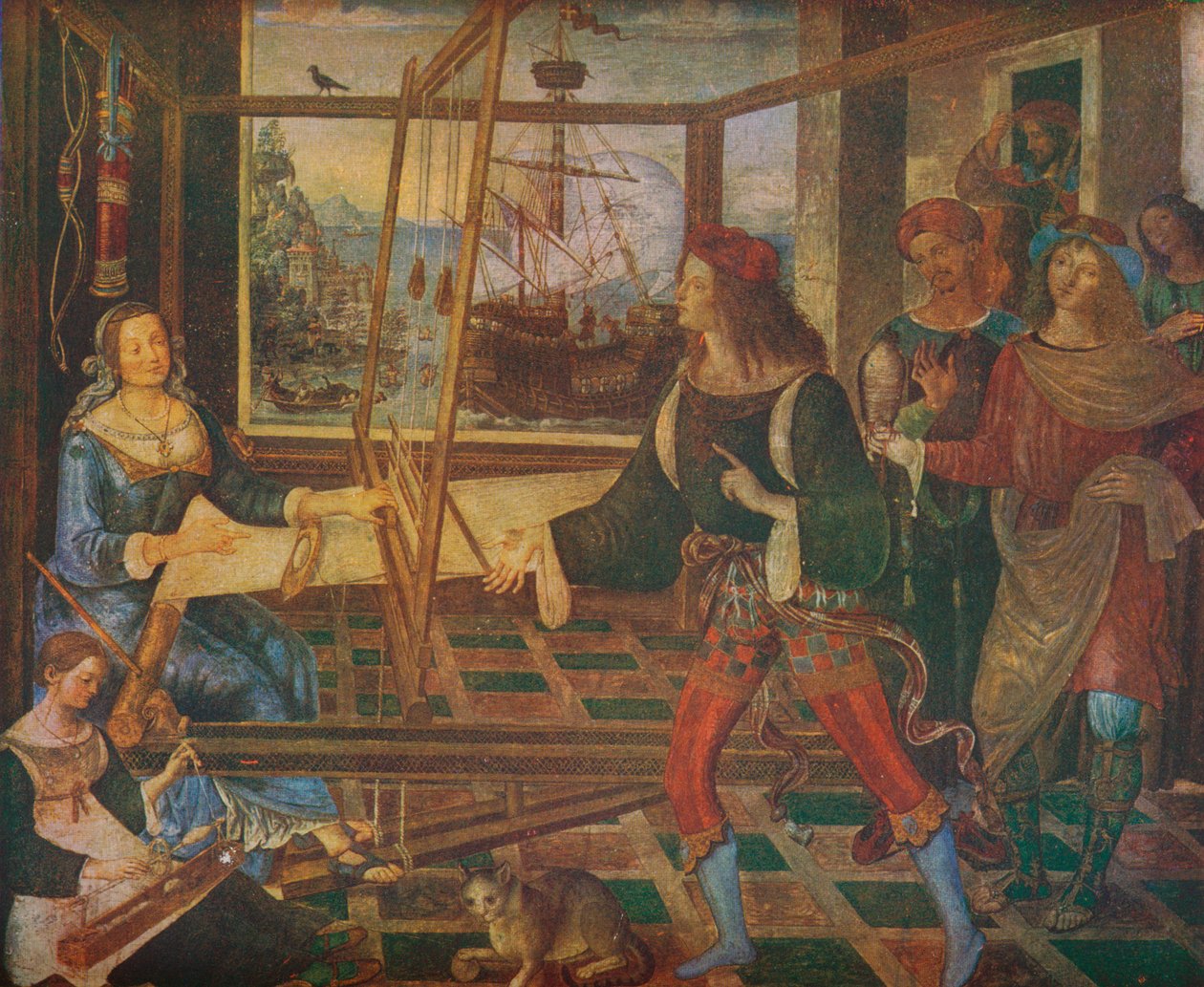 "Odysseuksen paluu", 1508 tekijältä Bernardino Pinturicchio