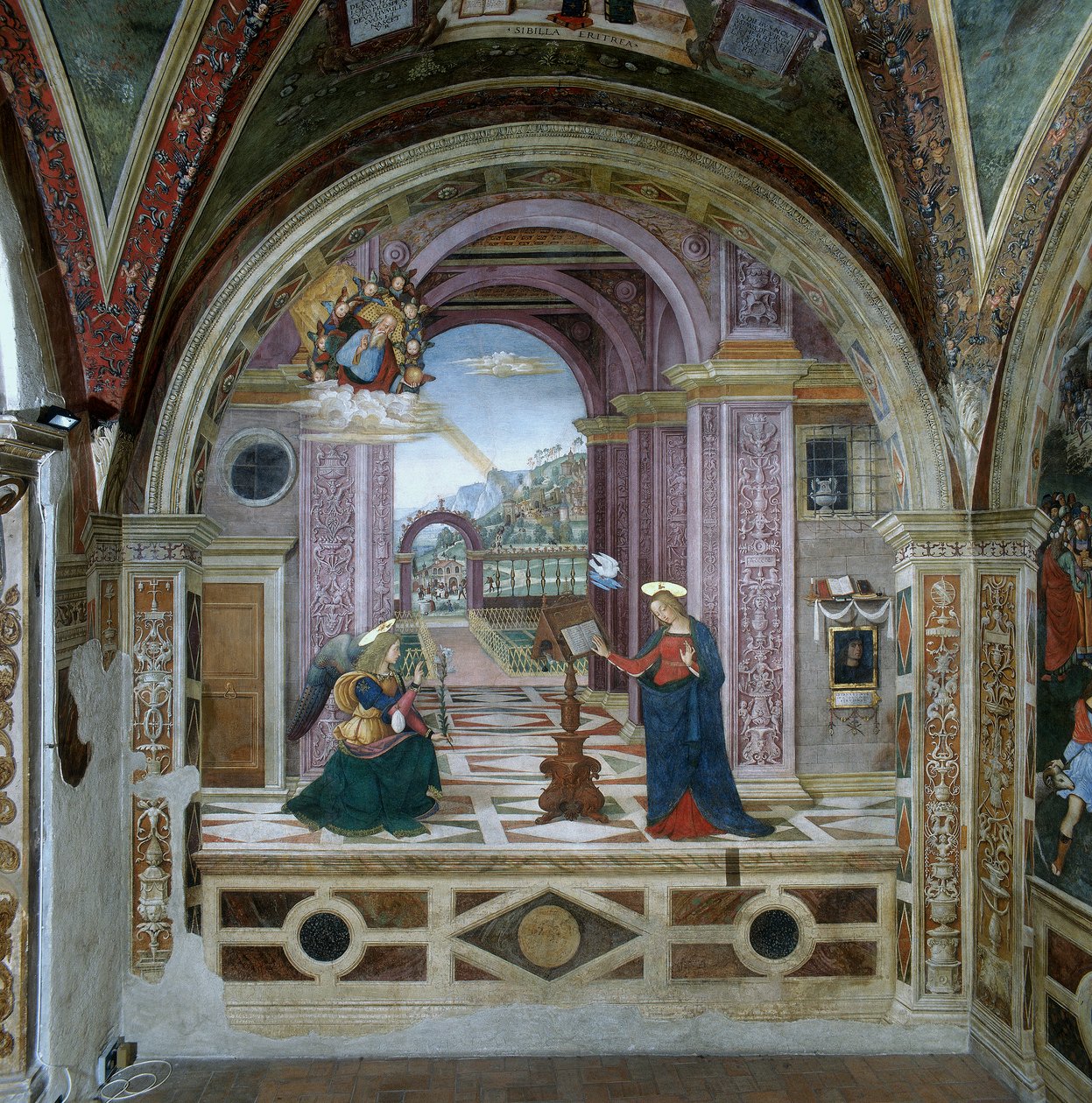 Ilmoitus (fresko) tekijältä Bernardino di Betto Pinturicchio