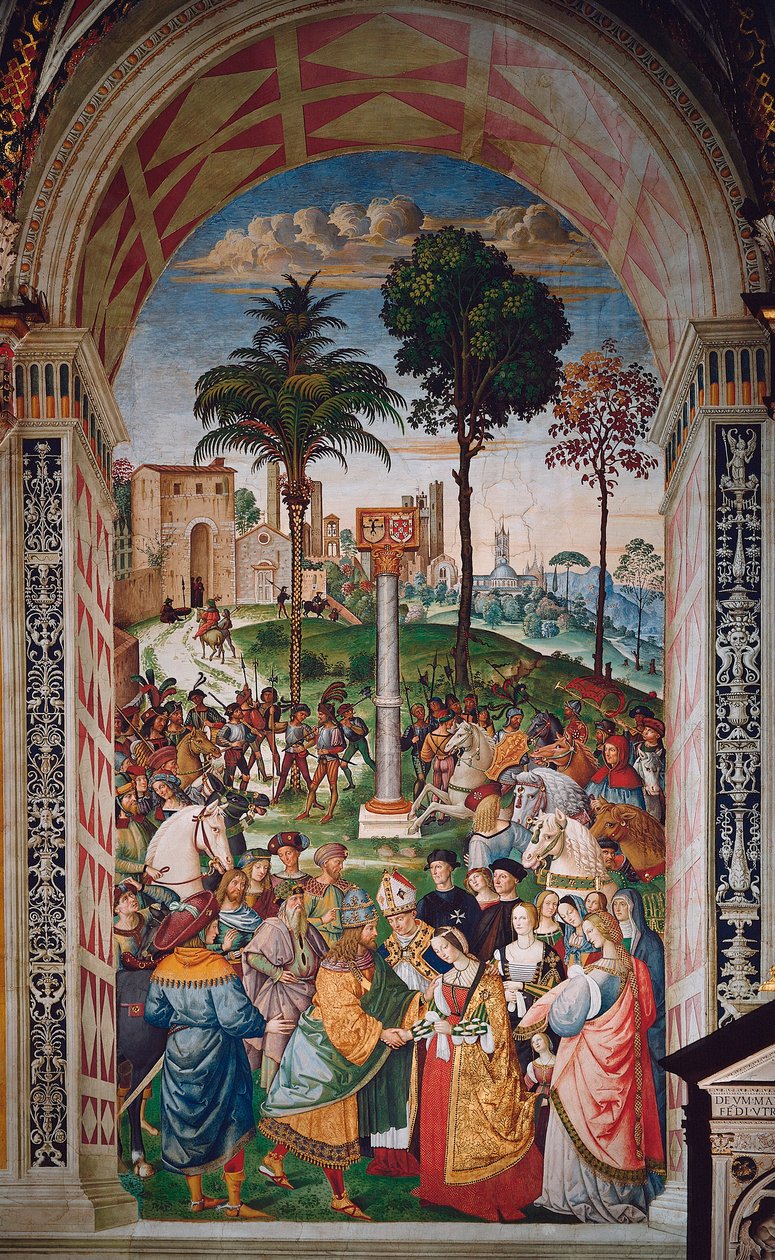 Paavi Pio (Pius) II (Enea Silvio Piccolomini) elämä tekijältä Bernardino di Betto Pinturicchio
