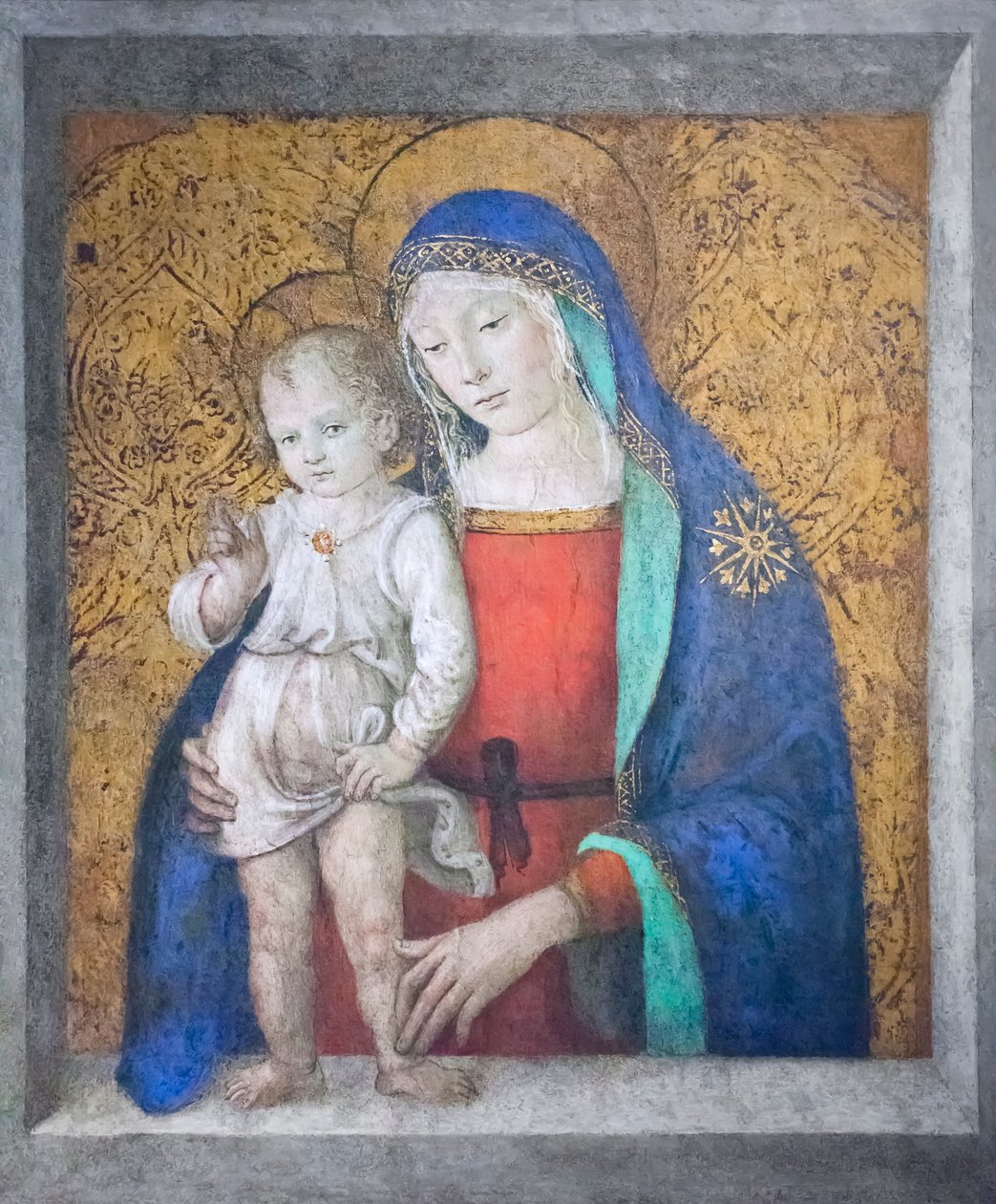 Madonna del Sill, n. 1498 (öljy paneelille) tekijältä Bernardino di Betto Pinturicchio