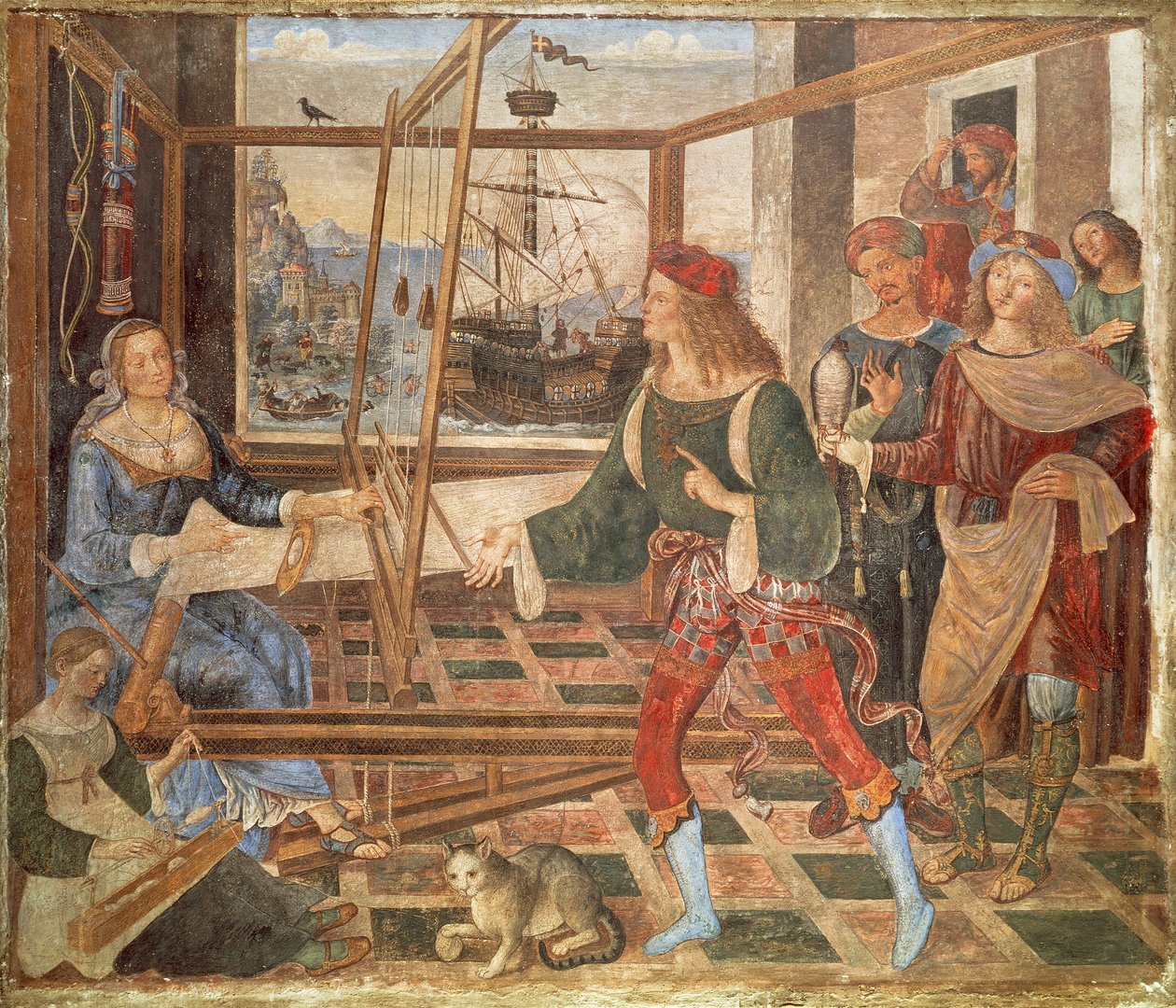 Ulysseksen paluu Penelopelle tekijältä Bernardino di Betto Pinturicchio