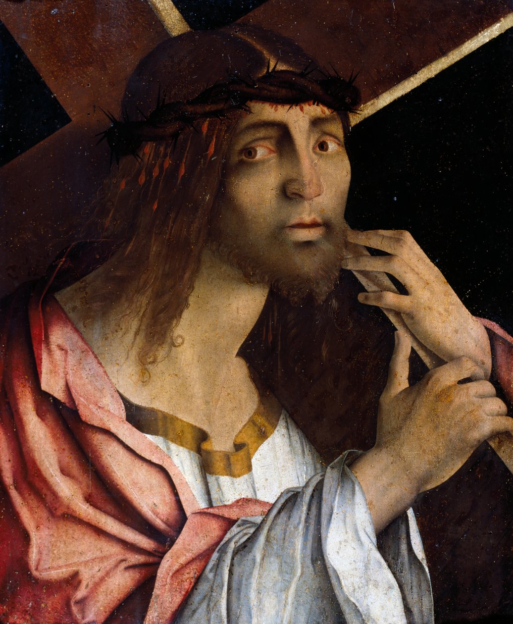 Kristus kantaa ristiä, Bernardino di Bosio Zaganelli (noin 1460-1510), Italia tekijältä Bernardino di Bosio Zaganelli