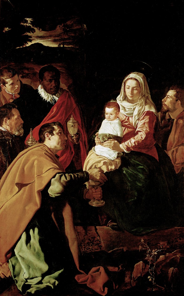 Maagien palvonta, n. 1619 (öljy kankaalle) tekijältä Bernardino di Bosio & Zaganelli Francesco di Bosio (c.1470 c.1532) Zaganelli