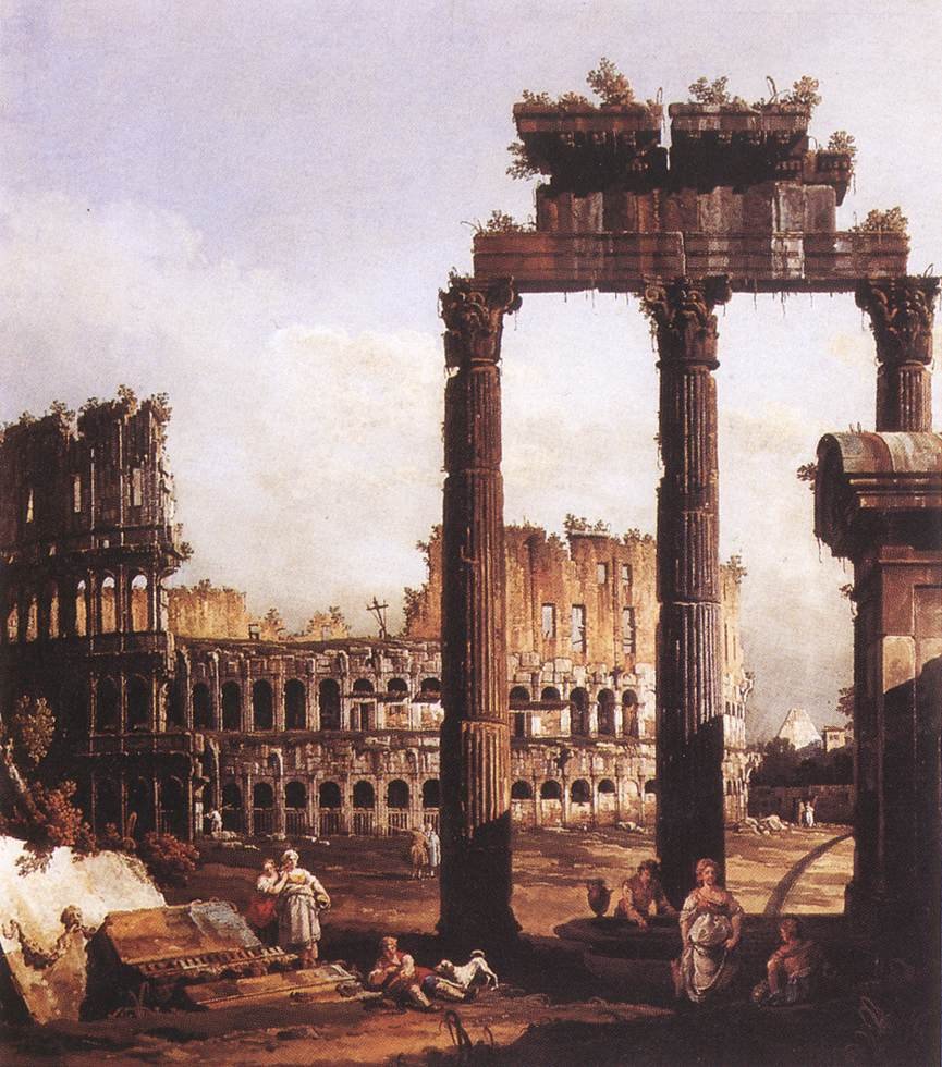 Capriccio Colosseumin kanssa tekijältä Bernardo Bellotto