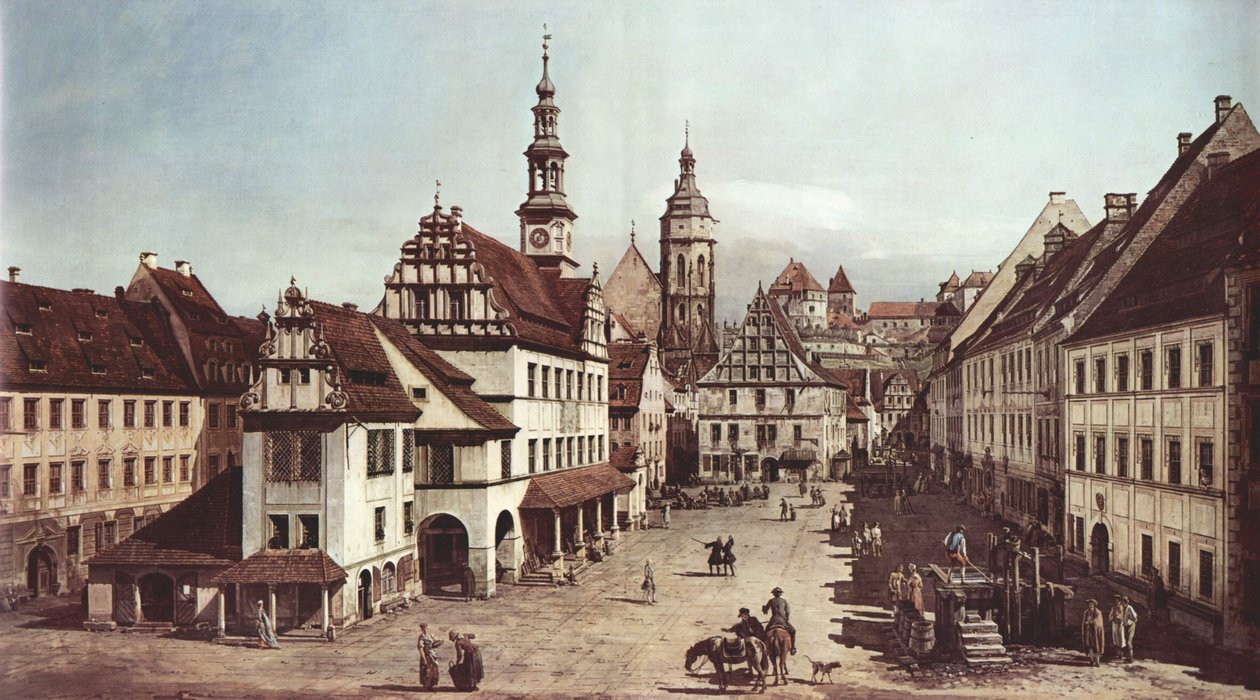 Der Marktplatz von Pirna tekijältä Bernardo Bellotto