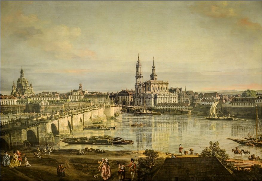 Dresdenin vanha kaupunki tekijältä Bernardo Bellotto