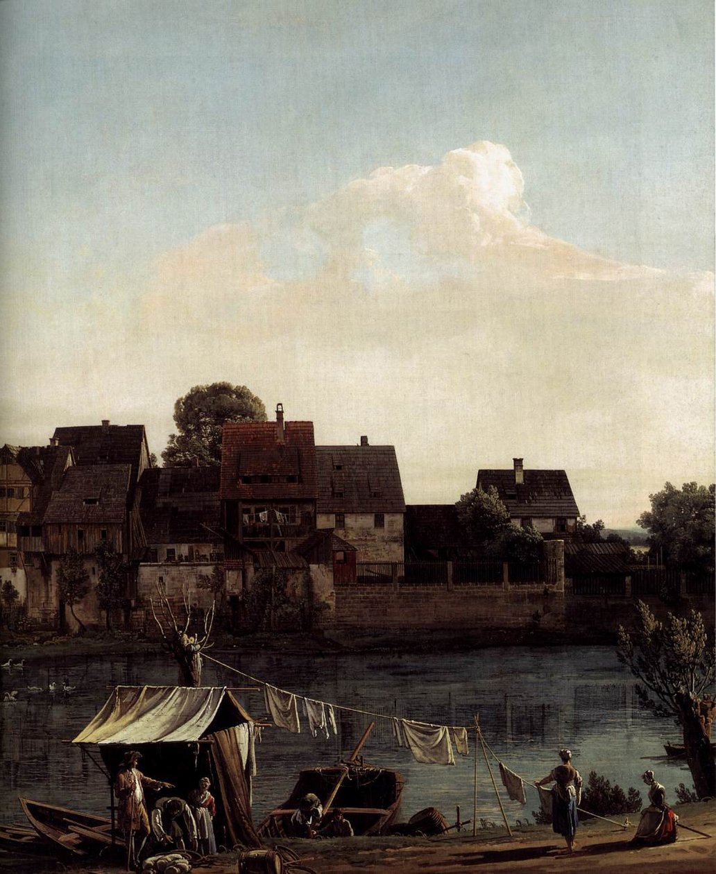 Pirna Näkymä satamakaupungista tekijältä Bernardo Bellotto