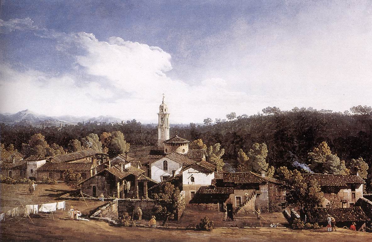 Näkymä Gazzadaan Varesen lähellä tekijältä Bernardo Bellotto