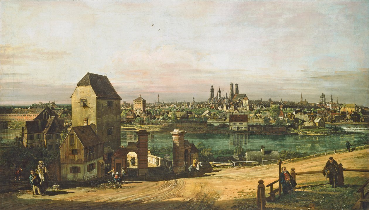 Näkymä Müncheniin, n. 1761 tekijältä Bernardo Bellotto