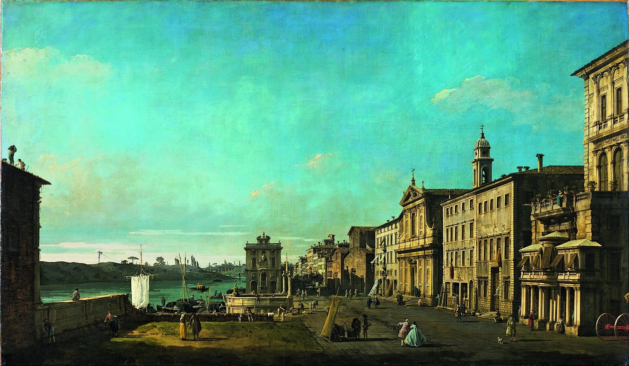 Näkymä Via di Ripettalle Roomassa tekijältä Bernardo Bellotto