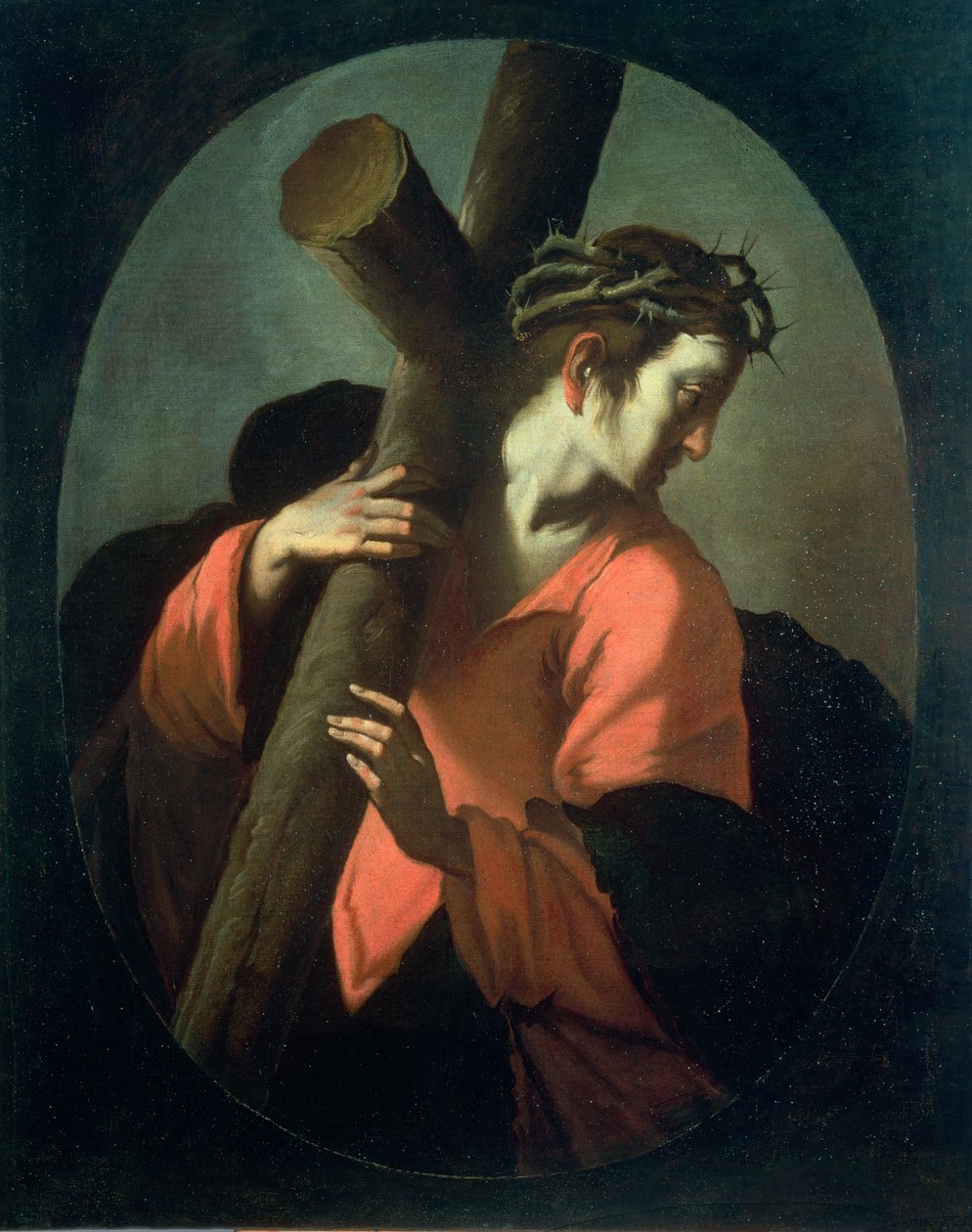 Kristus kantaa ristiä, n. 1608-1609 tekijältä Bernardo Strozzi