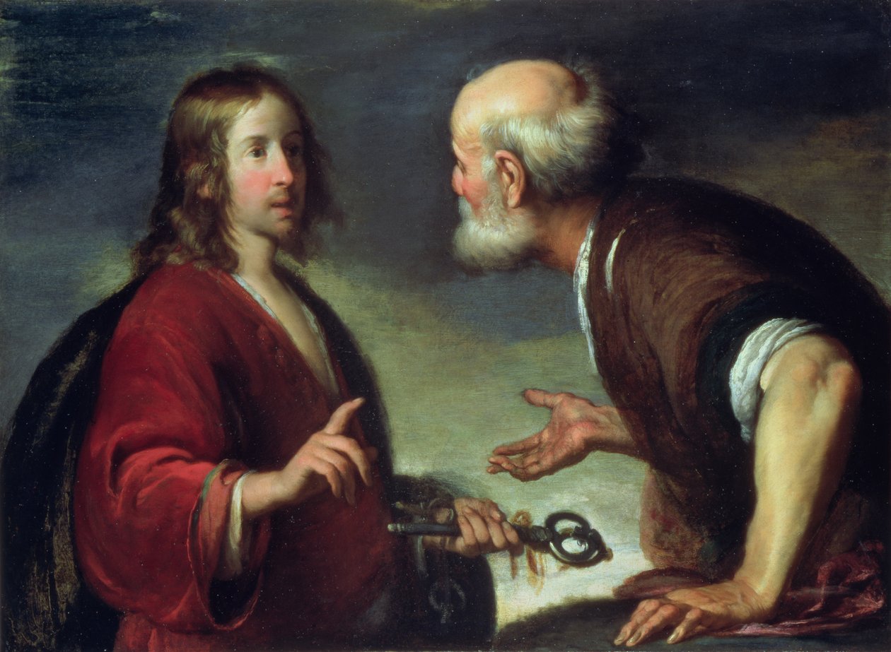 Avainten luovutus Pyhälle Pietarille tekijältä Bernardo Strozzi